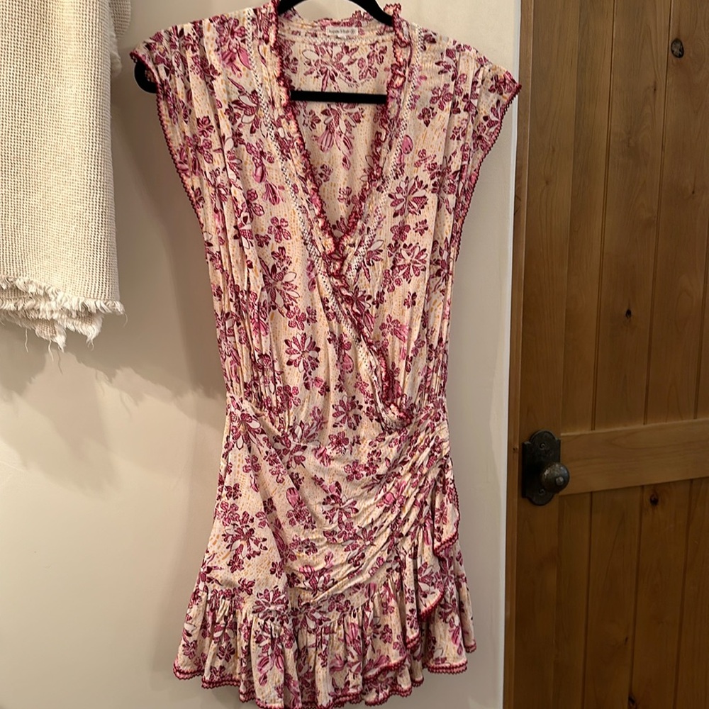Pink floral print dress Poupette St Barth